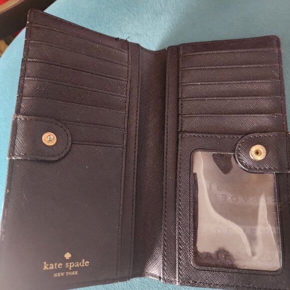 KATE SPADE ~ New York STACY Laurel Way Bifold Wallet Beige/Black ~ EUC - Picture 4 of 4